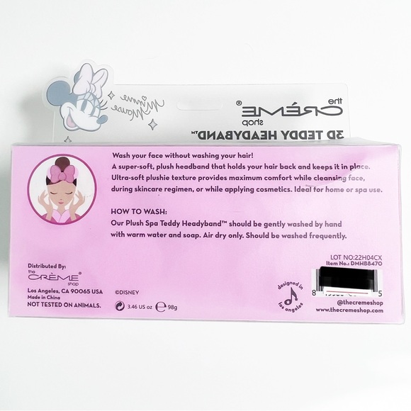 The Creme Shop x Minnie Mouse 3D Teddy Headband Sequin Plushie with Bow - Picture 4 of 4